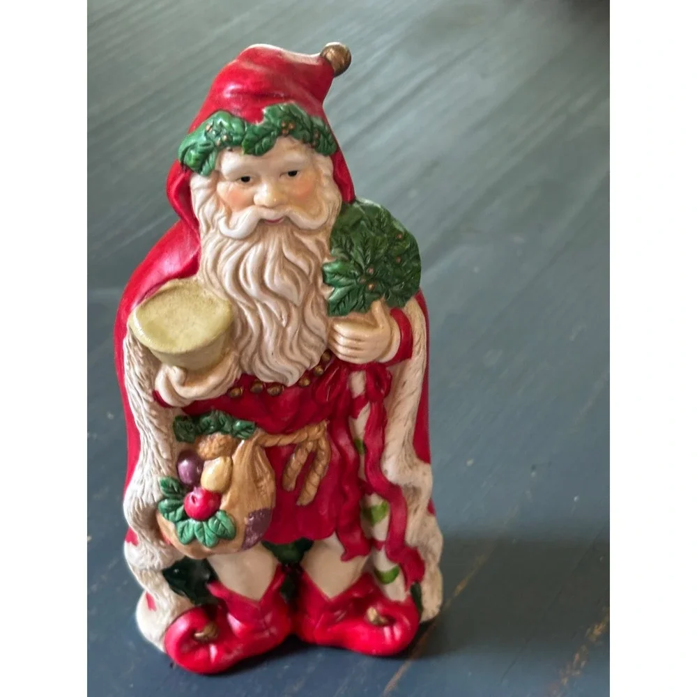 Brinns 1992 Vitg. Santa Claus Father Christmas Figurines Set of 3 Ceramic Decor